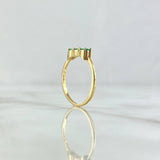 Trinity Ring 1.9gr T6 1/2 Emeralds 36pts Yellow Gold (Jewel)