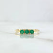 Trinity Ring 1.95gr Size 7 Emeralds 36pts Yellow Gold (Jewel) ©