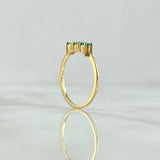 Trinity Ring 1.95gr Size 7 Emeralds 36pts Yellow Gold (Jewel) ©