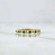Submerged Segments Ring 2.2gr Size 7 1/4 22pts Emeralds Yellow Gold (Jewel) ©