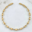 Pulso Rustico Barril 4.5gr / 20cm / 4mm Liso Oro Amarillo 18K