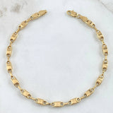 Pulso Rustico Barril 4.5gr / 20cm / 4mm Liso Oro Amarillo 18K