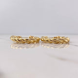 Hoop Earrings Luxe 5.2gr / 3cm / Twisted 18K Yellow Gold $