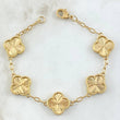 Classic Link Bracelet Clover VCyA 11.9gr / 18cm / 2.7mm Diamond Cut 18K Yellow Gold ©