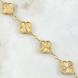 Classic Link Bracelet Clover VCyA 11.9gr / 18cm / 2.7mm Diamond Cut 18K Yellow Gold ©