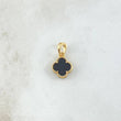 Dije Trebol VCyA 1.25gr / 1.5cm / Onix Negro Punteado Oro Amarillo 18K ©