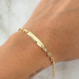 Pulso Bebé GC Placa Rectangular Curva 1.8gr / 15cm / 3.2mm Oro Amarillo 18K ©