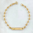 Bracelet Baby GC Rectangular Plate Jesus Fish 1.65gr / 15cm / 3.2mm 18K Yellow Gold