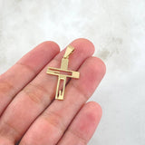 Dije Cruz Silueta 1.8gr / 3.2cm-Oro Amarillo 18K ©