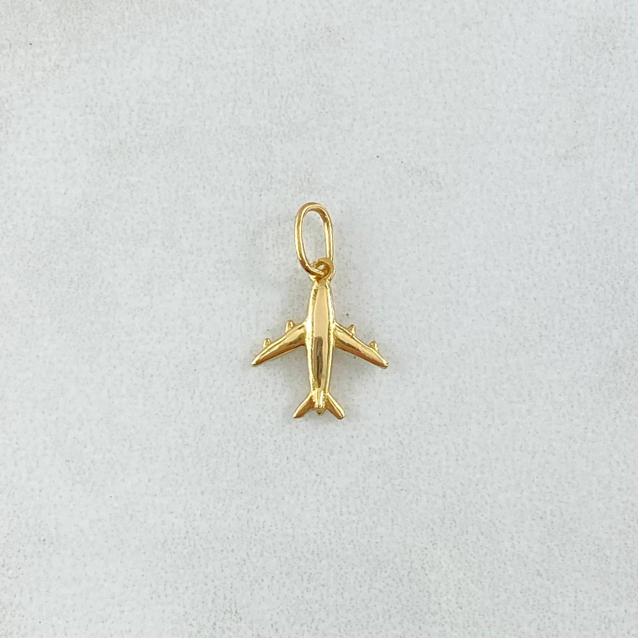 Pendant Airplane 0.4gr / 1.7cm-Smooth 18K Yellow Gold ©