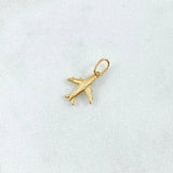 Pendant Airplane 0.4gr / 1.7cm-Smooth 18K Yellow Gold ©