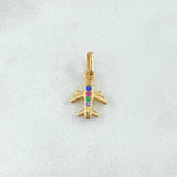 Dije Avion 0.9gr / 1.7cm-Cricones Multiples Oro Amarillo 18K ©
