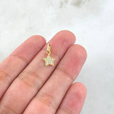 Pendant Star 0.55gr / 1.7cm-White Zirconia 18K Yellow Gold ©