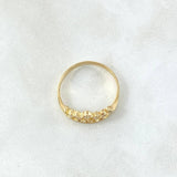15s Ring Crown 2.4gr / T7 1/4 / White Zircons 18K Yellow Gold