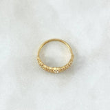 Anillo Corona Corazon 2.75gr / T7 / Circones Blancos Oro Amarillo 18K