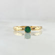 Ring Solitaire 1.05gr / T6 1/4 / Green Zircon Yellow Gold 18K