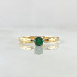 Ring Solitaire 1.05gr / T6 1/4 / Green Zircon Yellow Gold 18K