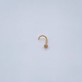 Piercing Bisel 0.1gr / 1/2 in / Oro Amarillo 18K &
