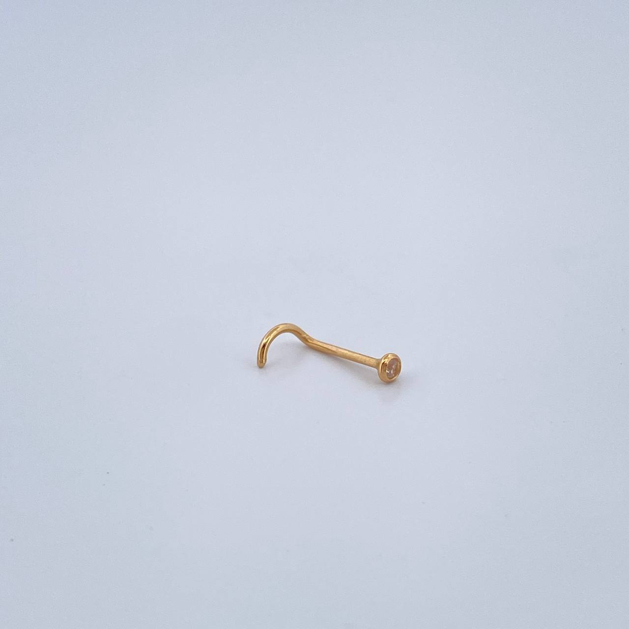 Piercing Bisel 0.1gr / 1/2 in / Oro Amarillo 18K &