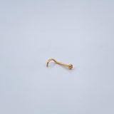 Piercing Bisel 0.1gr / 1/2 in / Oro Amarillo 18K &