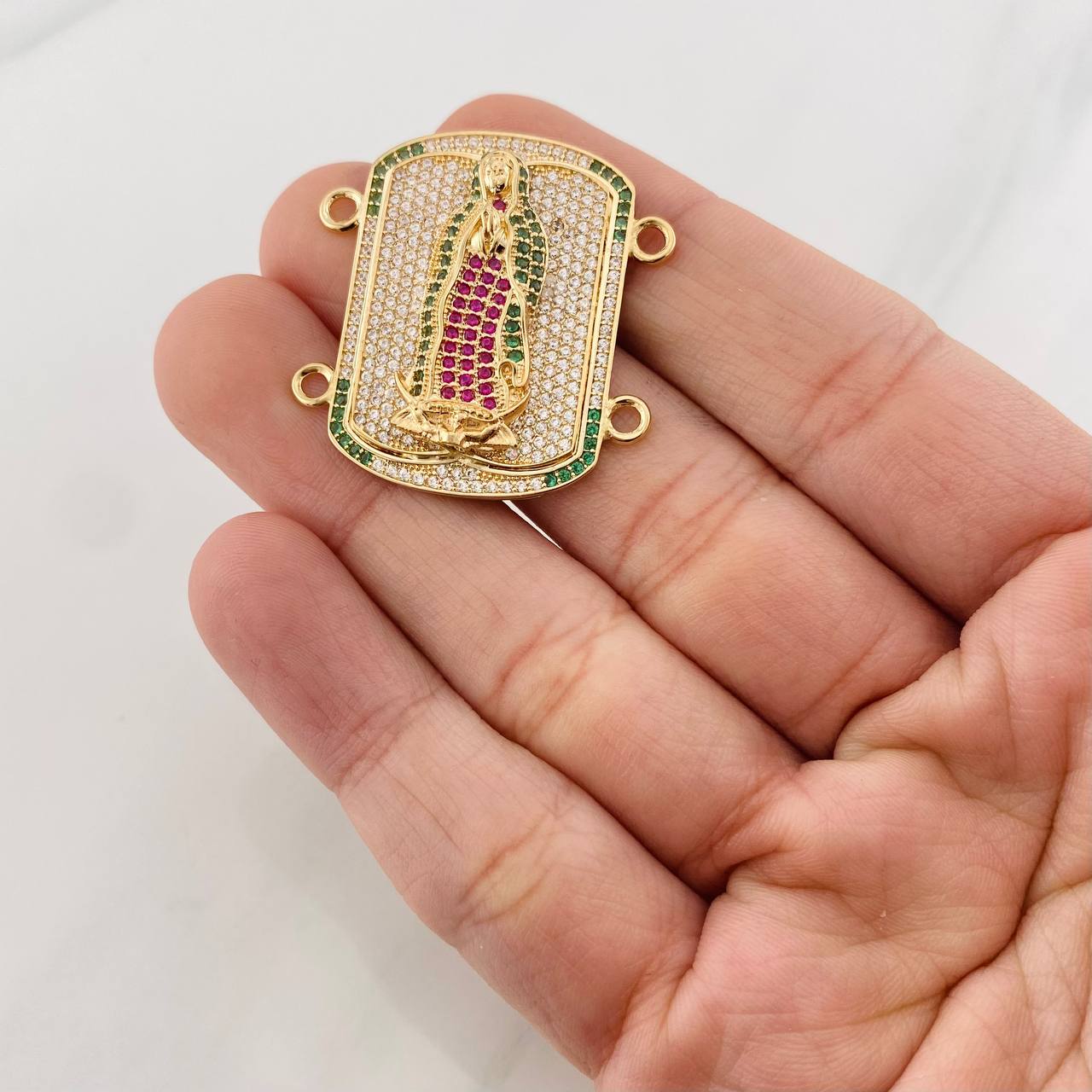 Charm Virgin of Guadalupe 10.15g / 1 1/4 in Yellow Gold 18K