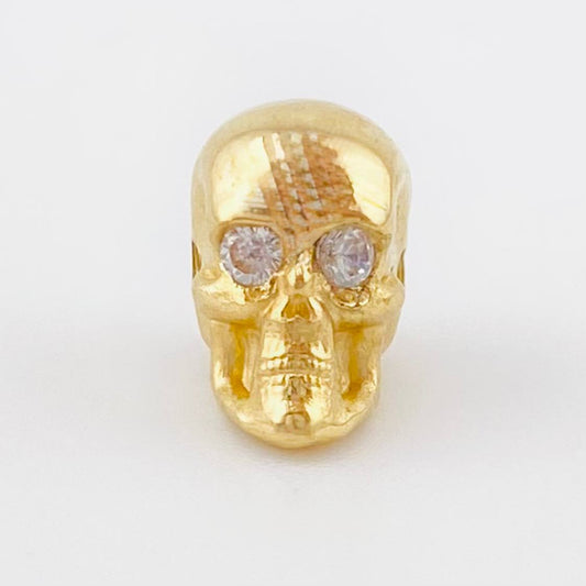 Drum Skull Charm 3.4gr / 1/2 in / 18K Yellow Gold