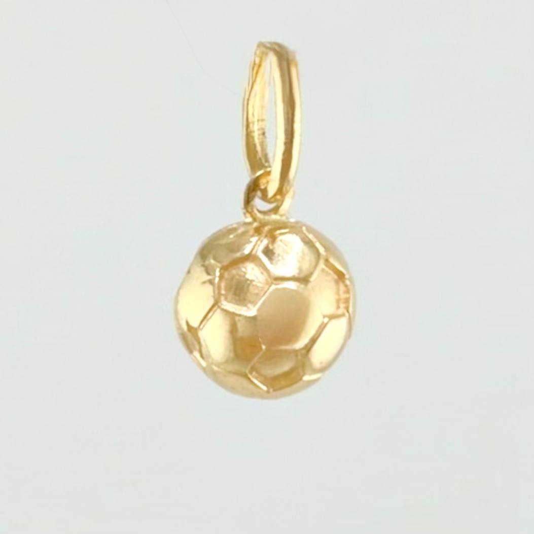Dije Futbol Balon 1.8gr / 1/2 in / Oro Amarillo 18K