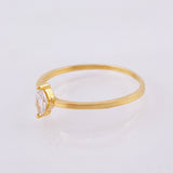 Anillo Solitario Gota 1.05gr / T7 / Oro Amarillo 18K *
