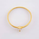 Anillo Solitario Gota 1.05gr / T7 / Oro Amarillo 18K *