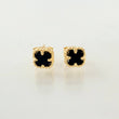 Black Clover Stud Earrings 1.2gr / 5mm 18K Yellow Gold Nac.Esp. *