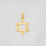 Pendant Star of David 0.8g / 1 in Yellow Gold 18K