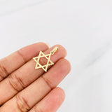 Pendant Star of David 0.8g / 1 in Yellow Gold 18K