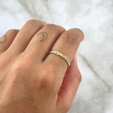 Anillo Trenzado 1.35gr / T4 3/4 / Liso Oro Amarillo 18K *