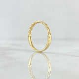 Anillo Trenzado 1.35gr / T4 3/4 / Liso Oro Amarillo 18K *