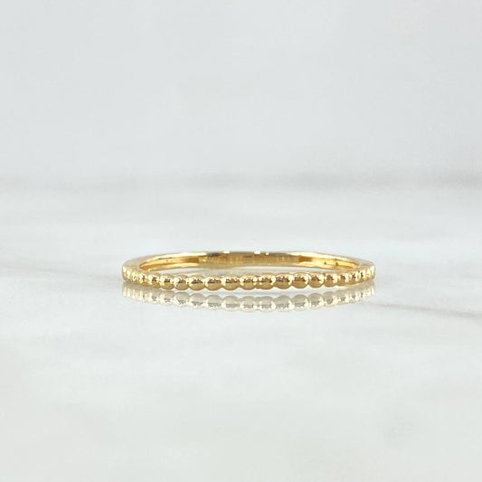 Anillo Mitad Esferas 1.15gr / T6 1/4 / Liso Oro Amarillo 18K
