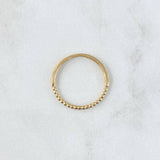 Anillo Mitad Esferas 1.2gr / T7 3/4 / Liso Oro Amarillo 18K