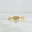 Crossed Cross Ring 1.75gr / Size 7 1/4 / White Zircons 18K Yellow Gold *