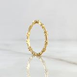 Crossed Cross Ring 1.75gr / Size 7 1/4 / White Zircons 18K Yellow Gold *