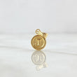 Pendant Letter J Round 0.4gr / 1.5cm / Edged-Die-Cut-Smooth Edge 18K Yellow Gold Charger