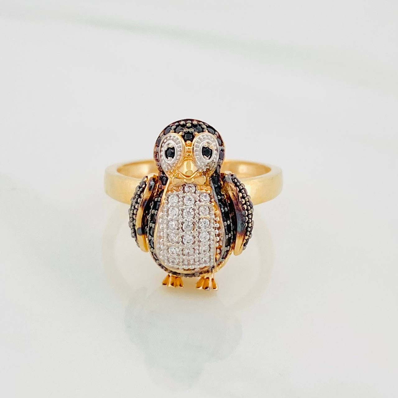Anillo Pingüino Articulado 4.95g / T6 1/4 Tres Oros 18K