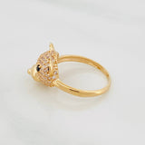 Anillo Rostro Oso 3.3g / T5 3/4 Oro Amarillo 18K