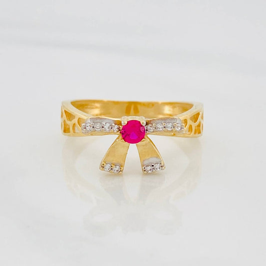 Bow Ring 3.1g / Size 7 Two-Tone Yellow and White Gold 18K
