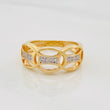 Anillo Ovalos 3.5g / T6 1/4 Dos Oros Amarillo Blanco 18K