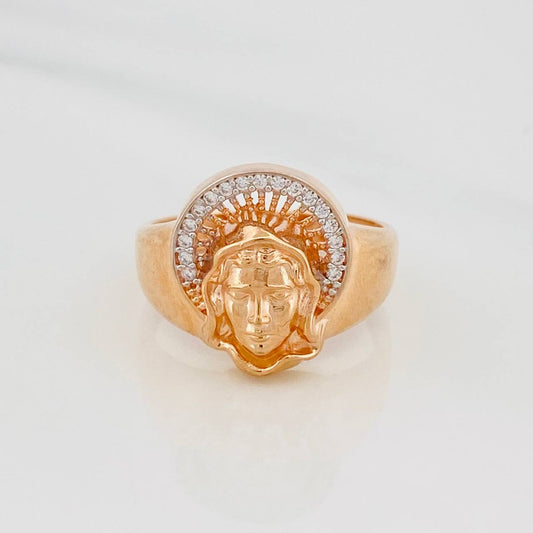 Christ Face Ring 3.8g / T6 Two-Tone White and Rose Gold 18K