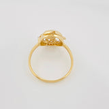 Anillo 15 's Delfín 2.15g / T6 1/4 Dos Oros Amarillo Blanco 18K