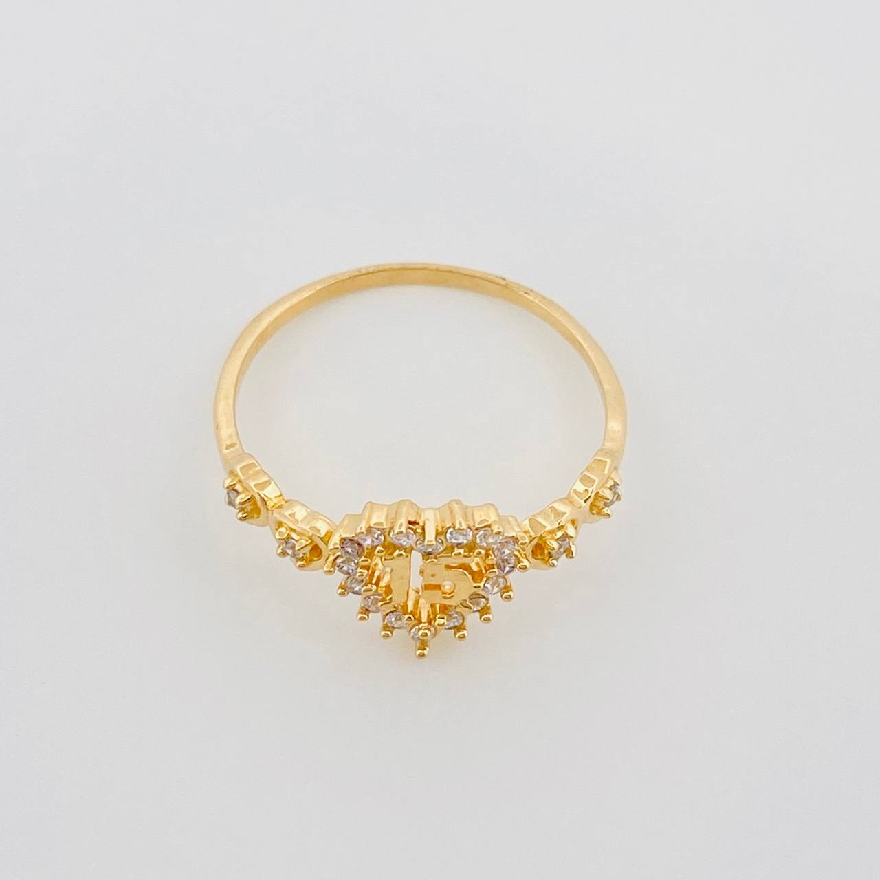 Anillo 15' Corazones 1.45g / T5 1/4 Oro Amarillo 18K