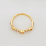 Anillo Corazones 2.05g / T6 3/4 Dos Oros Amarillo Blanco 18K