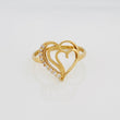 Anillo Silueta Corazón Doble 1.65g / T5 3/4 Oro Amarillo 18K