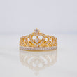 Anillo Corona 3.55g / T7 Dos Oros Amarillo Blanco 18K