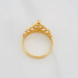 Anillo Corona 3.6g / T7 Dos Oros Amarillo Blanco 18K